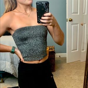 Sparkly urban outfitters crop top